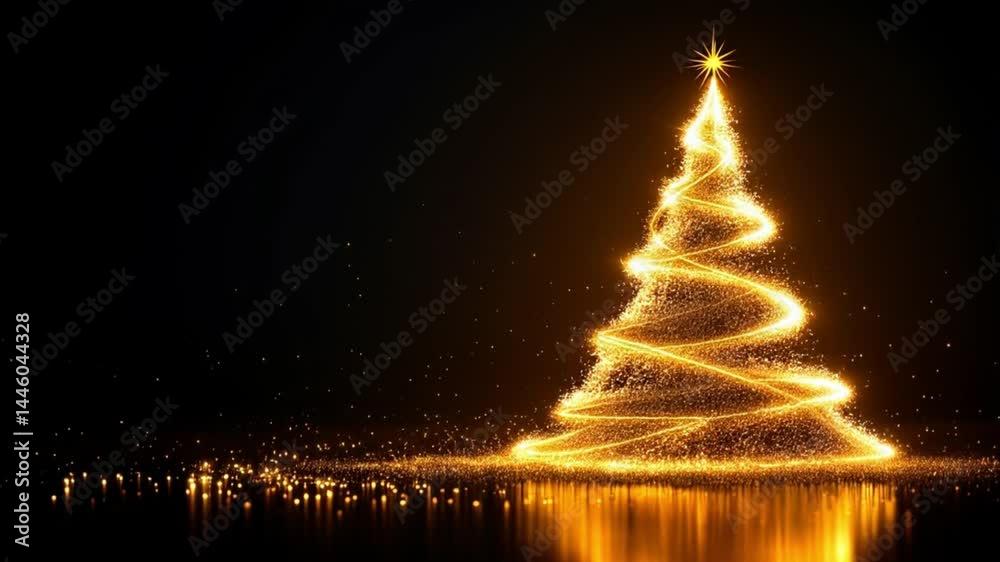 Christmas Lettering Meets Sparkling Tree