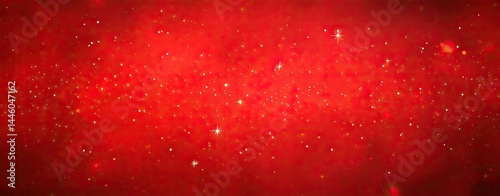 Crimson Bokeh Lights Shimmering Starbursts, Soft Blur Texture with Glowing Particles