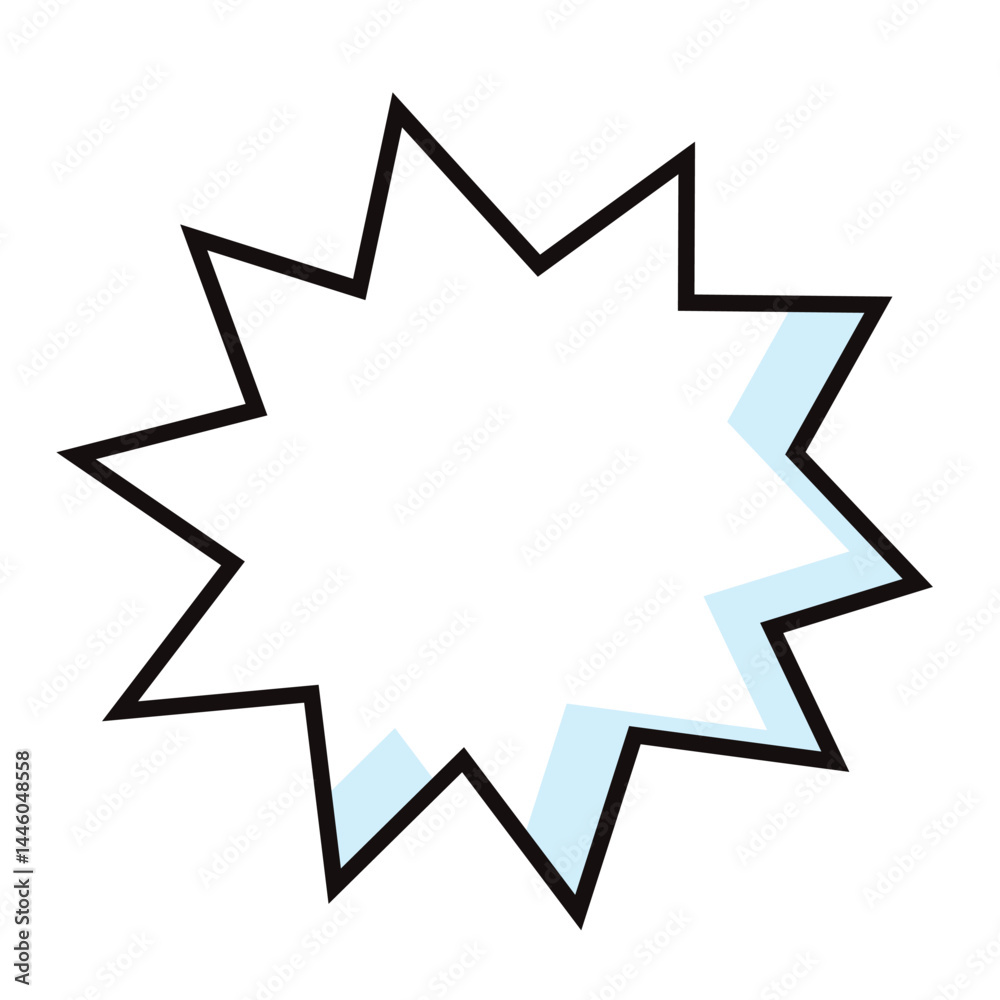 Empty comic explosion shape. Vector Empty comic explosion shape. Vector