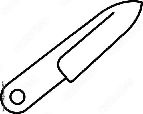 simple icon of a utility knife with retractable.