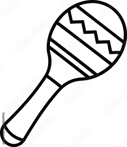digital vector illustration of a maracas sign icon.