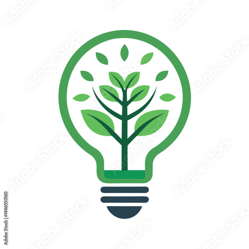 A minimalist vector logo featuring a tree 