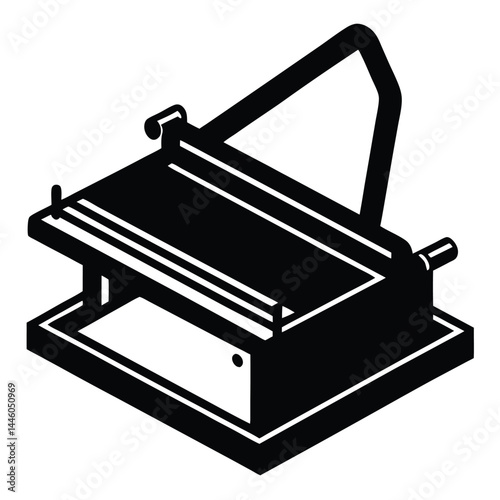 librarian element isolated paper cutter on white background