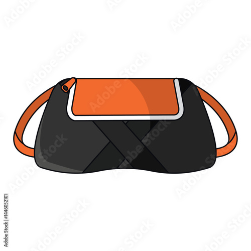 Colored gym bag. Vector