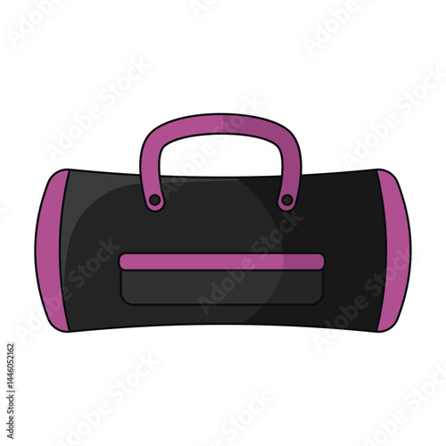 Colored gym bag. Vector
