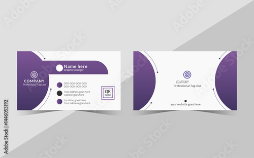 Business card design template, Clean professional business card template, visiting card, creative modern name card and business card
