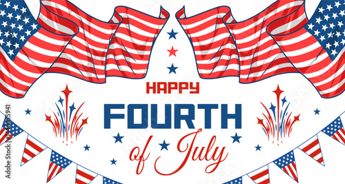 Banners celebrate Fourth of July