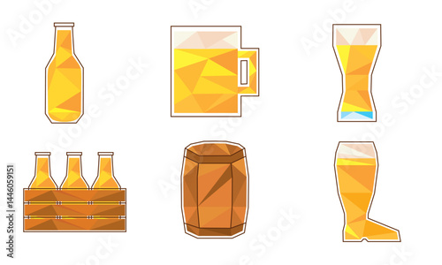 Beer icons collection set. Vector