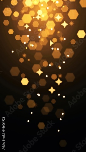 Obraz na płótnie Golden sparks illuminate a dark backdrop, crafting a celebratory and enchanting atmosphere perfect for various festive occasions and events. w salonie