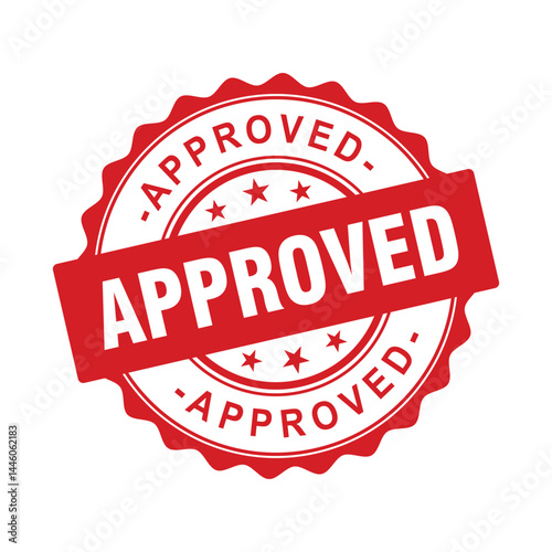 Approved red stamp. red round grunge vintage approved sign. 