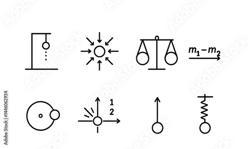 Physics concepts and symbols for educational and design use