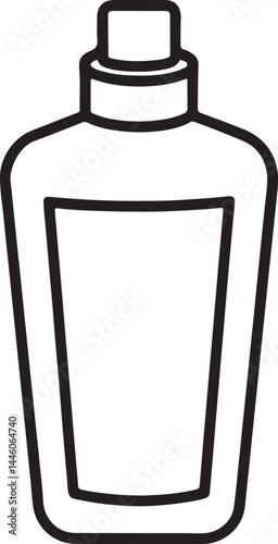shampoo line art, black outline, vector and illustration, coloring book page line art drawing