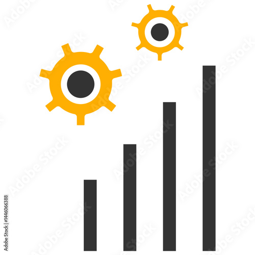 Increased Productivity Color Icon, Increased Productivity Icon – Efficiency Boost, Performance Growth, Time Management Symbol in Vector Style
