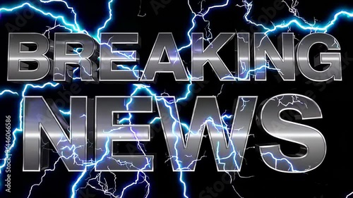 Dynamic breaking news animation with lightning and energy effects