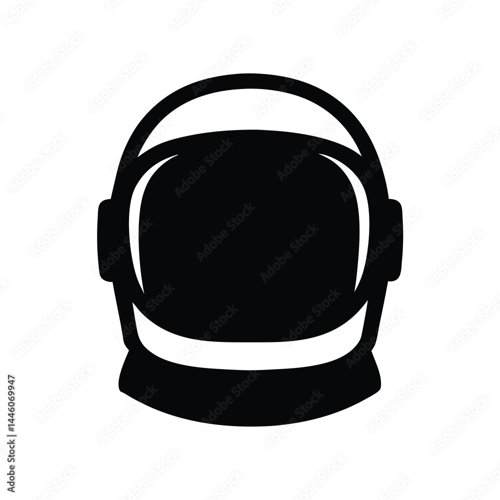 Fototapeta premium Stylized depiction of an astronaut helmet for space travel and exploration
