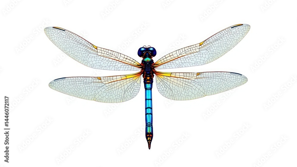 illustration of dragonfly isolated on white background illustration of dragonfly isolated on white background