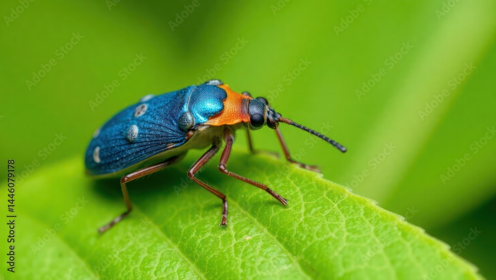 blue bug on leaf blue bug on leaf