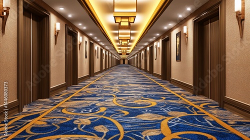 Obraz na płótnie Luxurious hotel hallway with elegant decor w salonie