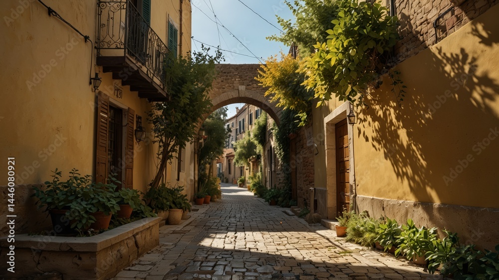 Fototapeta premium narrow street in the old town of dubrovnik croatia