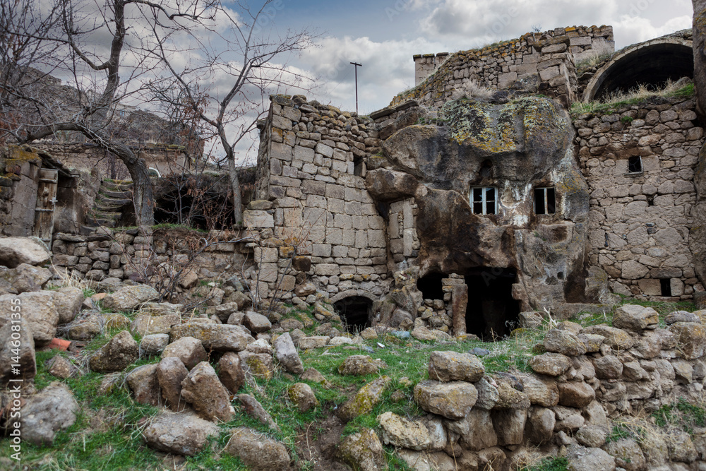 Türkiye Cappadocia Giseleurt on a cloudy spring day Türkiye Cappadocia Giseleurt on a cloudy spring day