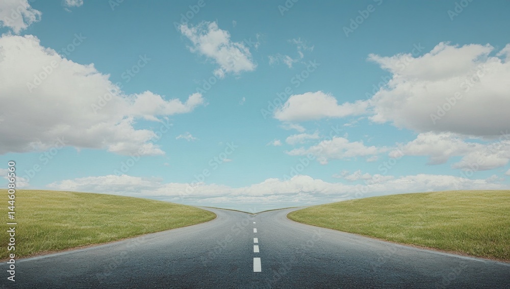 Fototapeta premium Open road, choice, journey