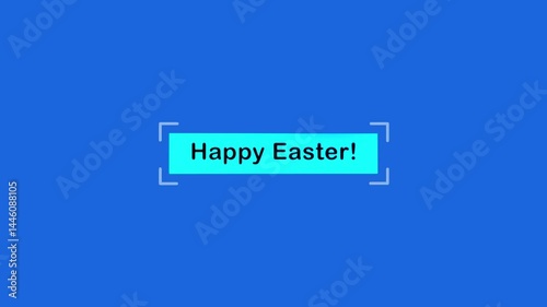 Happy easter colorful poster, background with black background. happy easter text symbol animation.