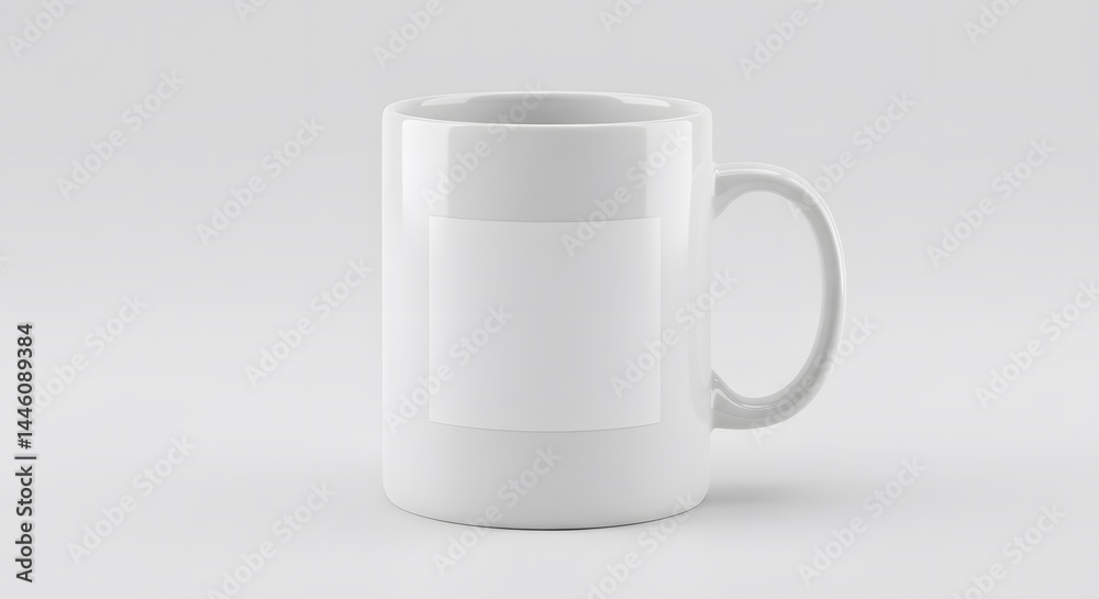 Fototapeta premium white cup on white background