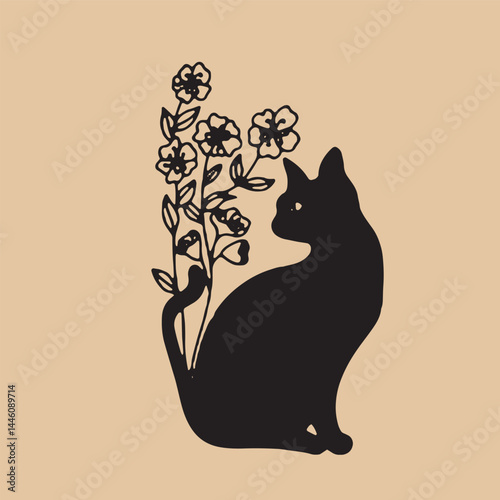 Hand-drawn vintage mystical and magic symbols illustration