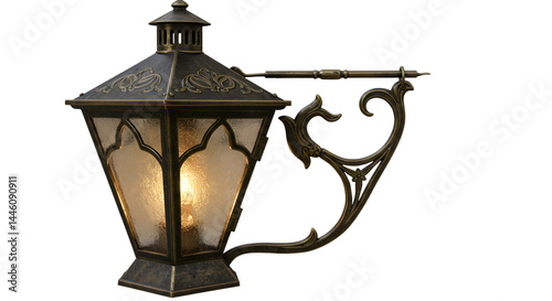Ornate wall lamp with warm illumination