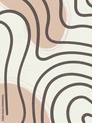Nordic Minimalist seamless natural Boho design 