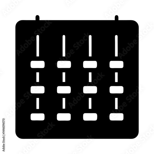 Sound mixing console icon showing audio control panel in simple style