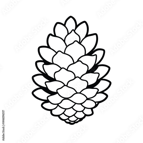 Pine Cones Decoration Winter vector illustration