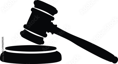 Judge gavel icon vector illustration, Judge gavel silhouette vector