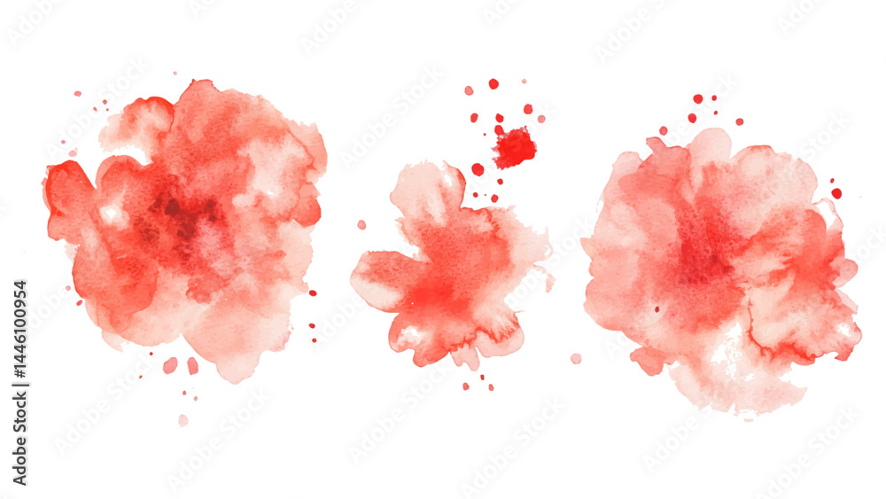 custom made wallpaper toronto digitalSplash brush red watercolor isolated on white background. Set of watercolor circles red, Colors watercolor paint stains vector backgrounds.