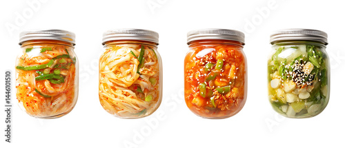 Pack of Kimchi Against Transparent Background for Korean Cuisine Design, Fermented Food Promotion, or Cultural Culinary Projects