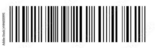 Barcode isolated on white background, Code stripes sticker, Barcode labels, customers qr code, Simple fake bar code, Bar code for web design, Barcode product distribution icon.

