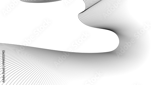 Modern abstract white wave digital geometric Technology, data science frequency gradient lines on transparent background. Undulate Grey Wave Swirl, frequency sound wave, twisted curve lines with blend