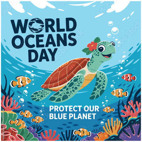 World Oceans Day flyer image 20.eps