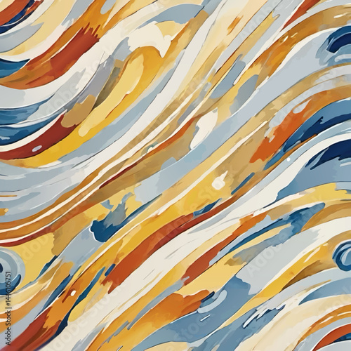 abstract brush stroke wave pattern vector illustration