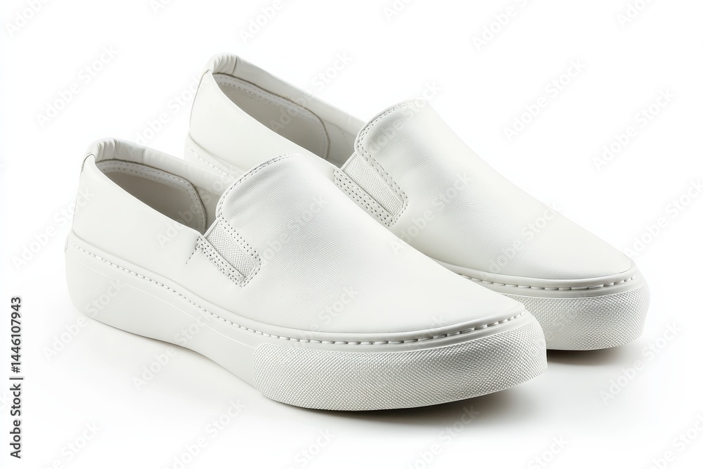 Stylish white slip on sneakers comfy casual shoes perfect for everyday wear Clean minimalist design Stylish white slip on sneakers comfy casual shoes perfect for everyday wear Clean minimalist design