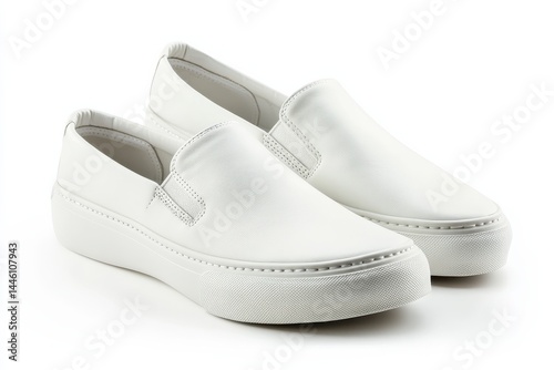 Wallpaper Mural Stylish white slip on sneakers comfy casual shoes perfect for everyday wear Clean minimalist design Torontodigital.ca