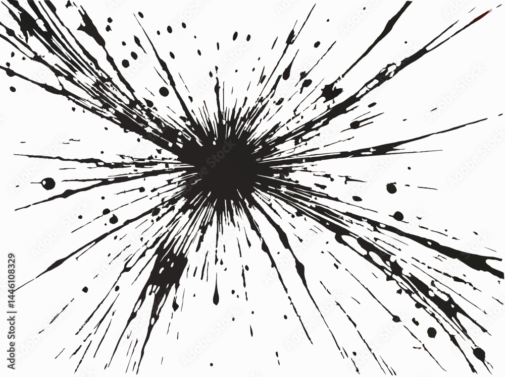 Obraz premium abstract black splatter vector pattern on white background