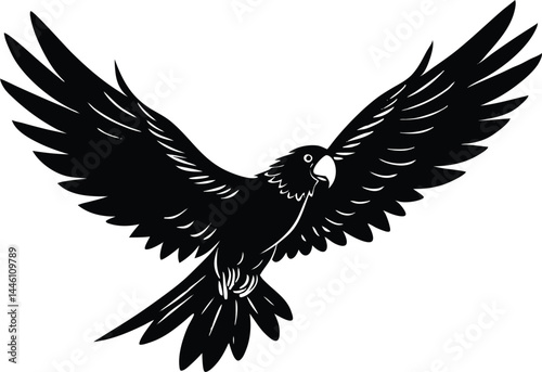 Parrot Silhouette Flying