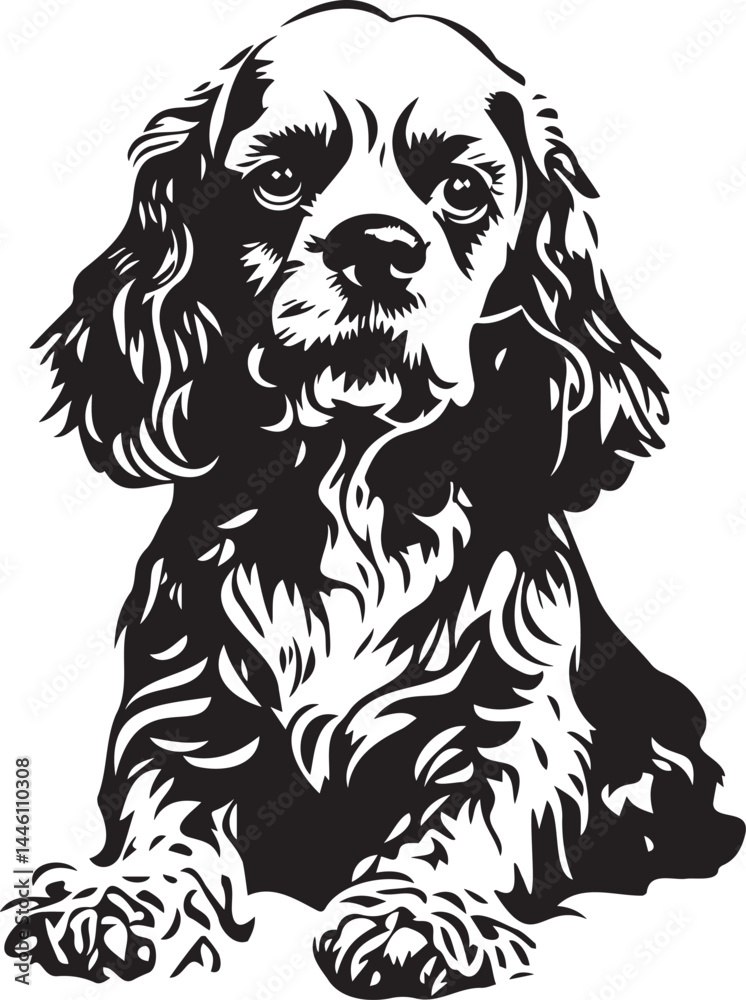 Obraz premium laying american cocker spaniel dog