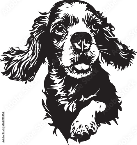 Wallpaper Mural american cocker spaniel dog head vector illustration Torontodigital.ca