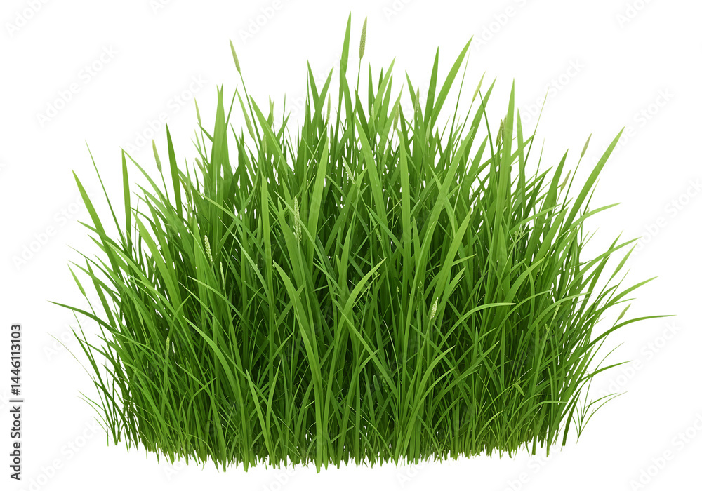 Lush green grass tuft, isolated on black. Lush green grass tuft, isolated on black.