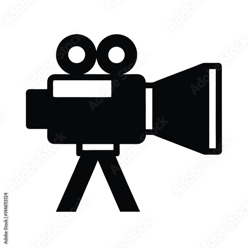 Vector Video Camera Icon for Media Use