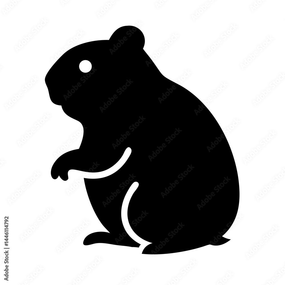 Fototapeta premium hamster silhouettesvg transparent background for web and graphic design