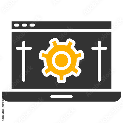  IT Automation Color Icon, IT Automation Icon – Automated Workflow, System Integration, Technology Process Symbol in Vector Style
