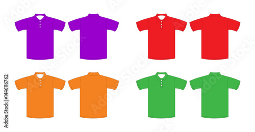 polo shirt mock-up line art vactor.
